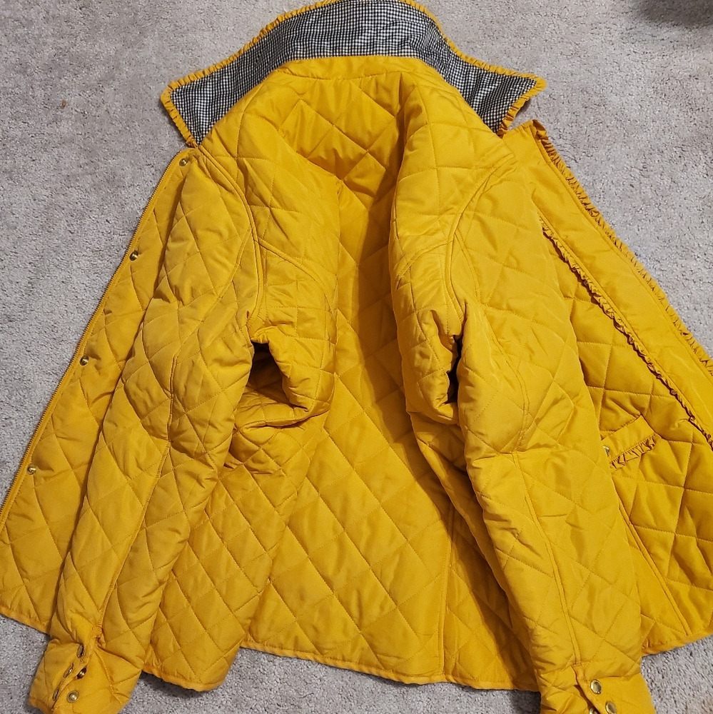 CROWN & IVY Women's Gold Quilted  Jacket  Lightweight Puffer GOLD Size ( XL) - Picture 7 of 8